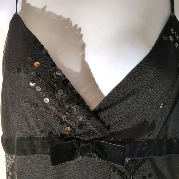 Forever 21 Black Sequin Holiday Dress Size L NWOT - Picture 3 of 11